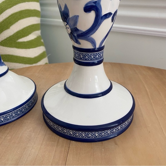 Ralph Lauren Mandarin Blue Candlesticks - Picture 7 of 8